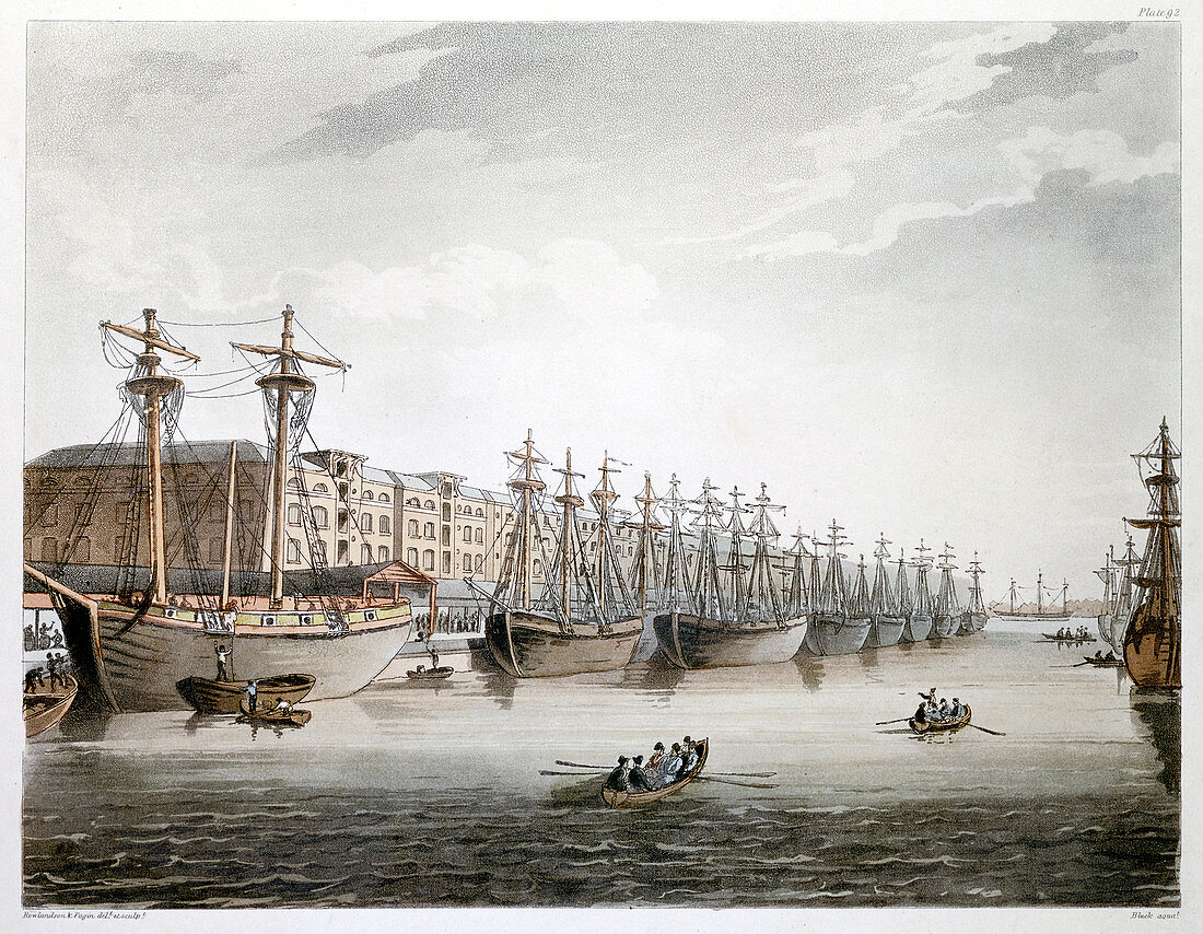 West India Docks, London, 1808-1810
