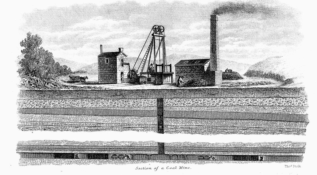 Section of a Coal Mine', 1860