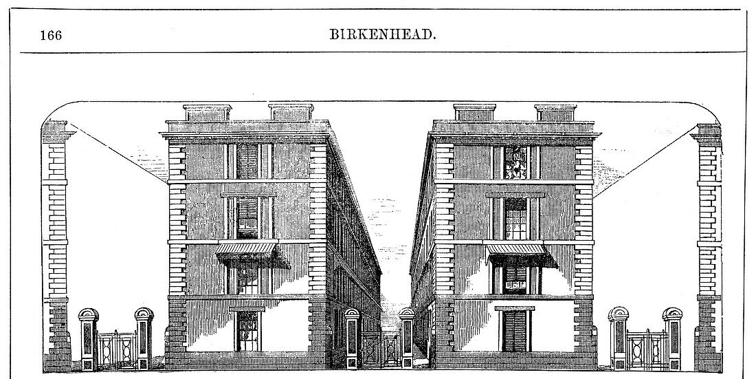 Workmen's dwellings built by the Birkenhead Dock Co