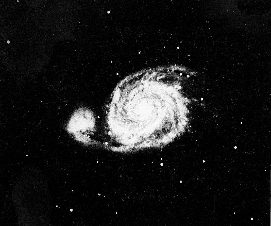 Spiral galaxy (M 51) in Canes Venatici, 1910