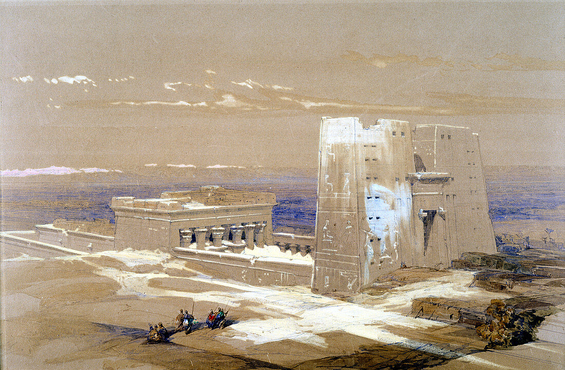 Sandstone Temple of Edfu, dedicated to Horus, Egypt