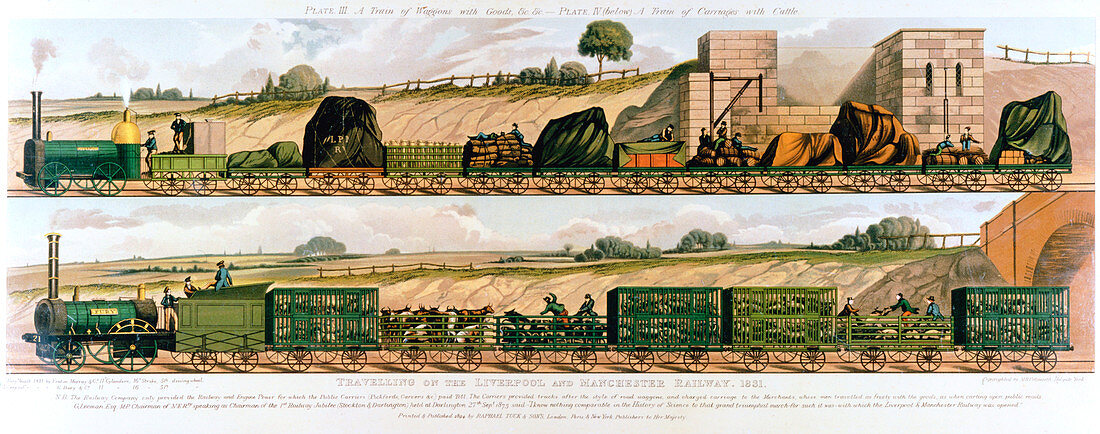Travelling on the Liverpool and Manchester Railway', 1831