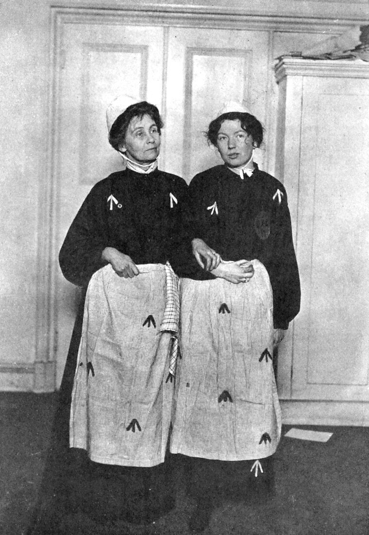 Emmeline and Christabel Pankhurst, English suffragettes