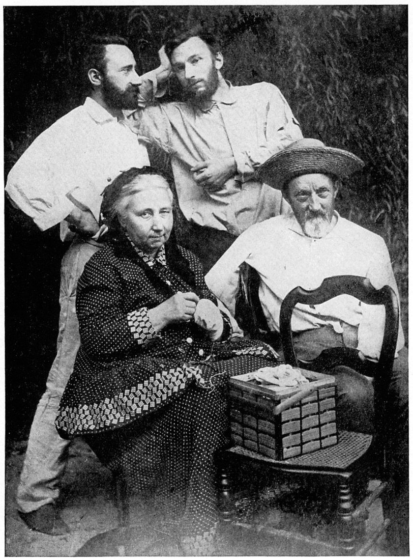 The Curie family, late 19th century