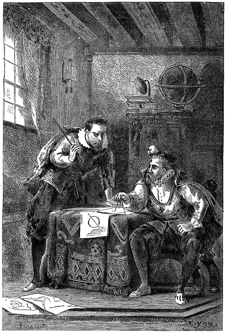 Kepler and Brahe at work together