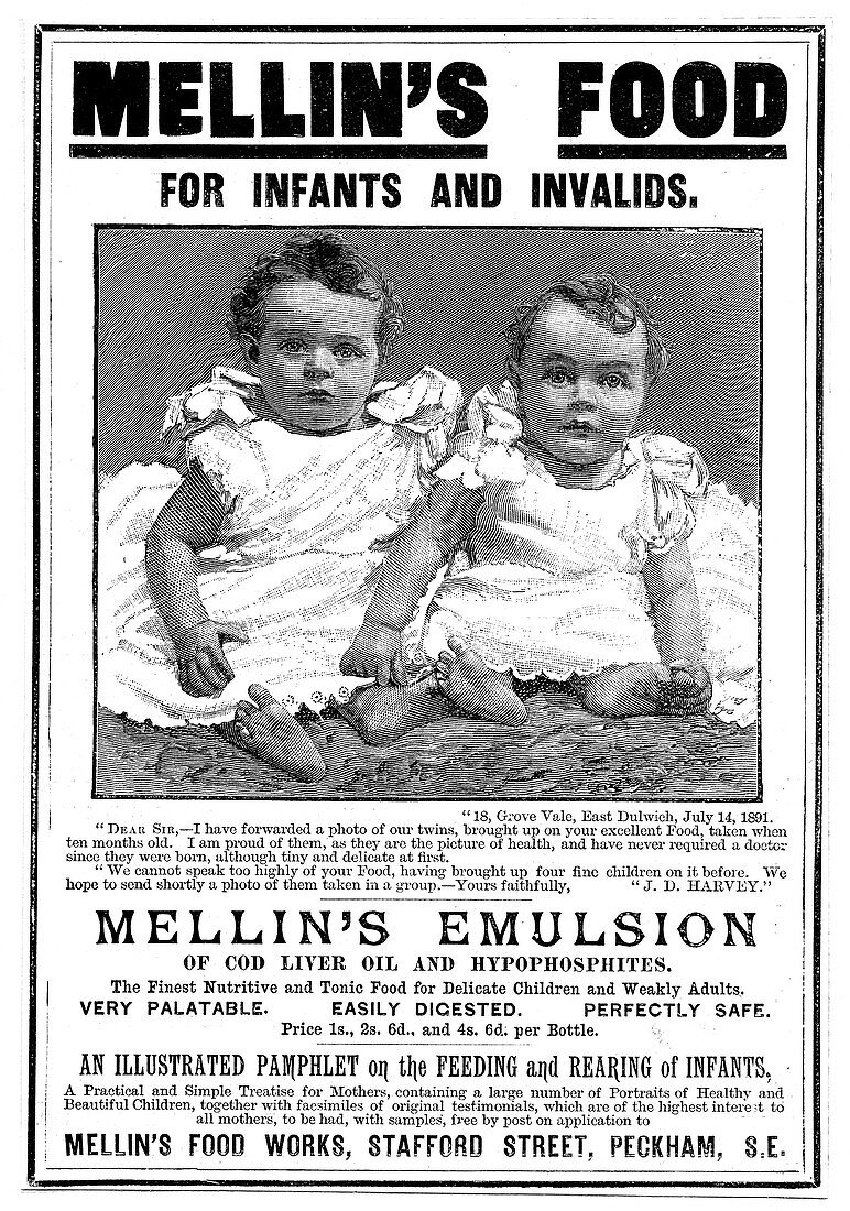 Magazine advertisement for Mellin's Emulsion