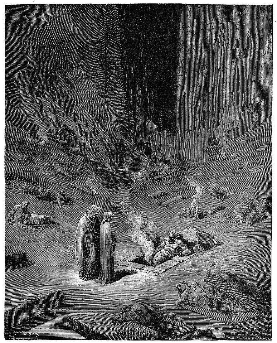 Hell: the city of Dis, Roman god of the underworld, 1863