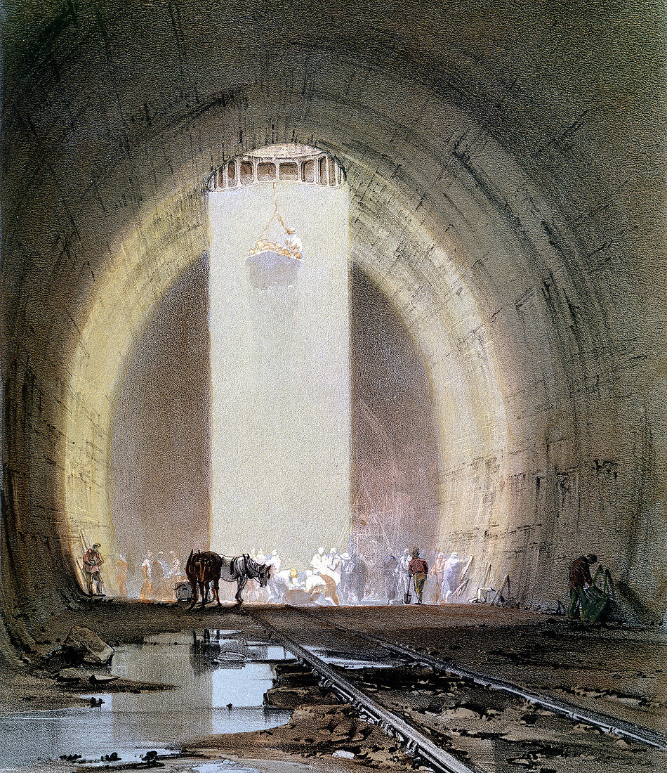 Construction of the Kilsby Tunnel, 1839