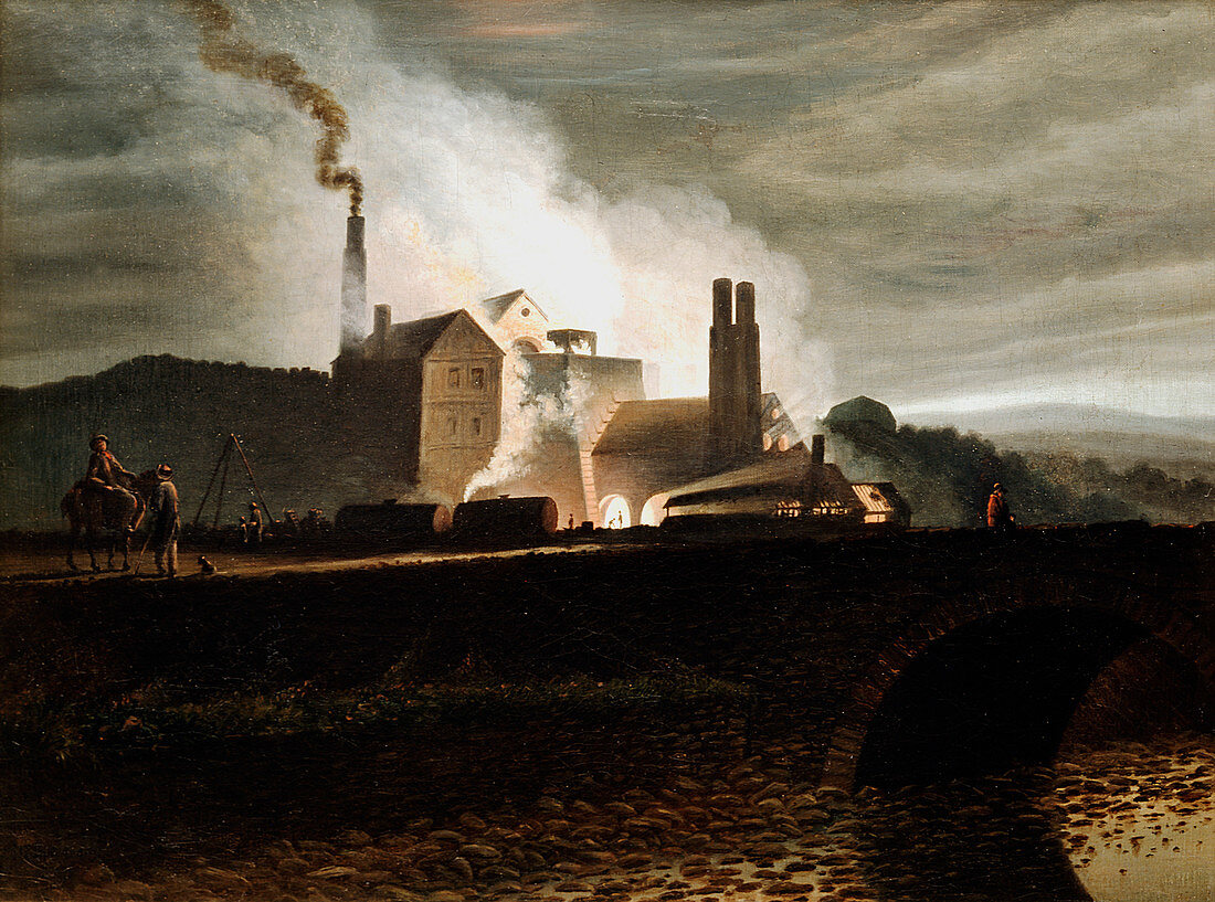 Industrial landscape, Wales, 19th century