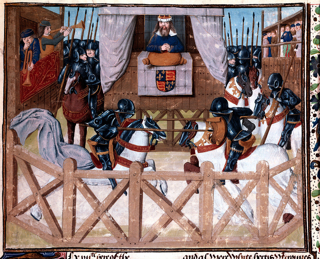 Richard II, King of England, presiding at a tournament