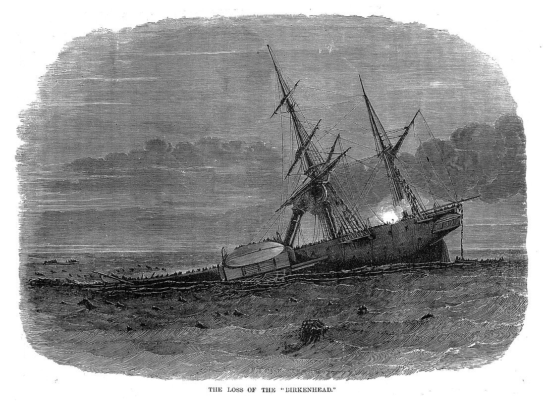 Loss of the troopship 'Birkenhead', South Africa, 1852
