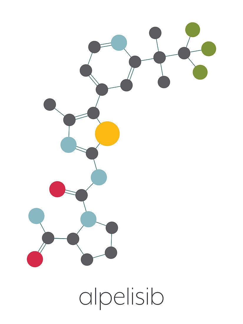 Alpelisib cancer drug molecule