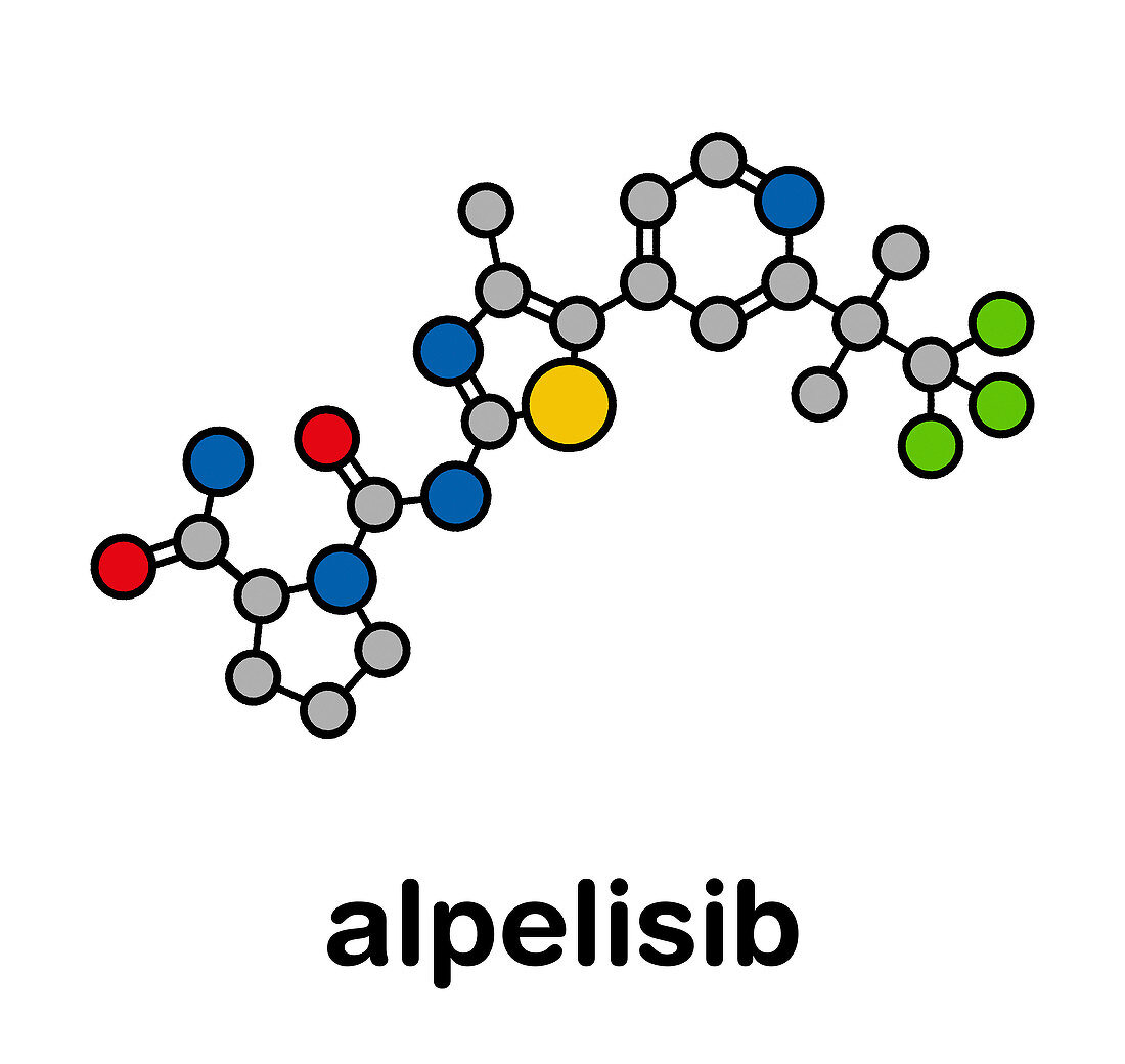 Alpelisib cancer drug molecule