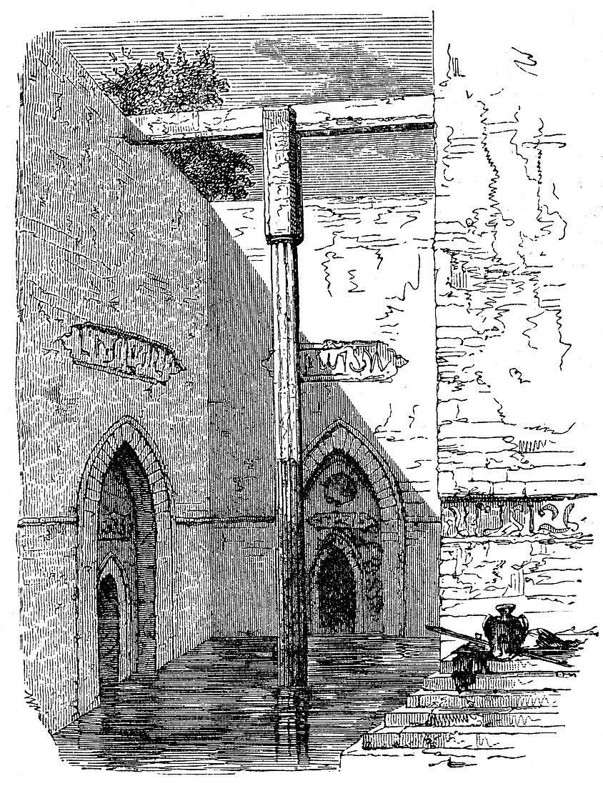Nilometer on the island of Roda, Cairo, Egypt, c1895