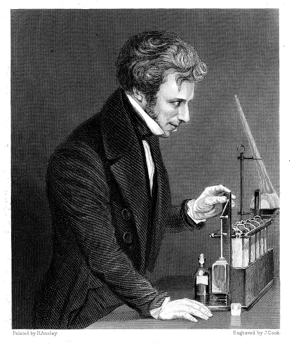 Michael Faraday, British chemist and physicist, c1845
