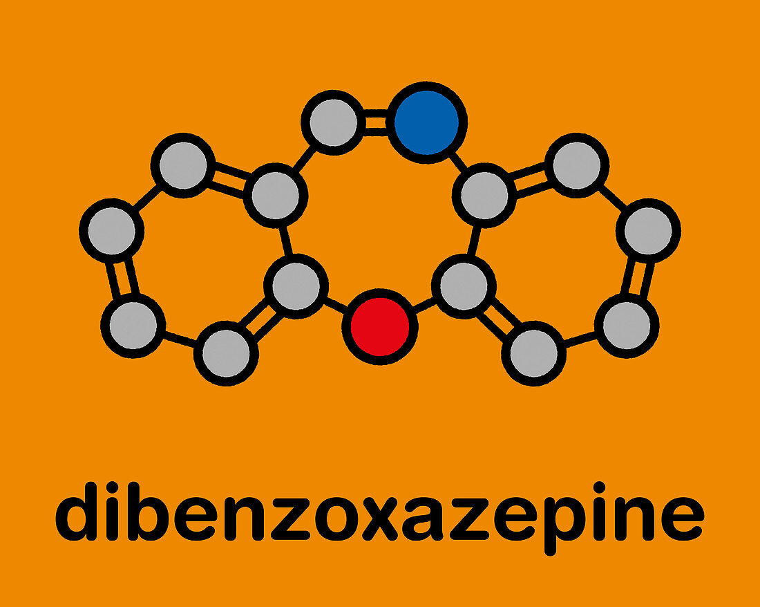 Dibenzoxazepine tear gas molecule