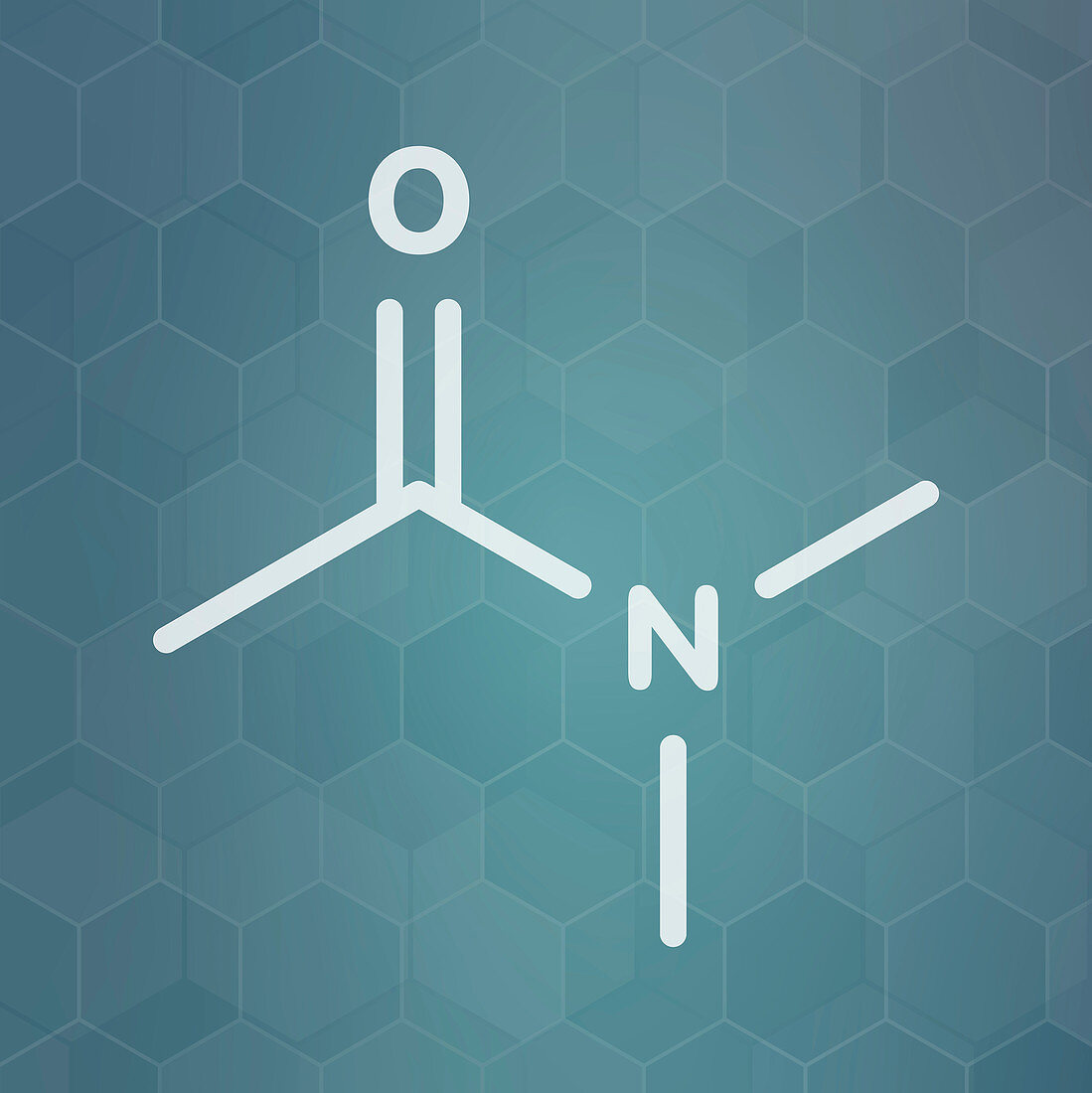 Dimethylacetamide chemical solvent molecule