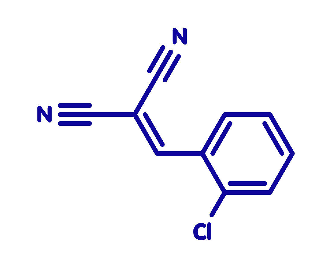 CS tear gas molecule