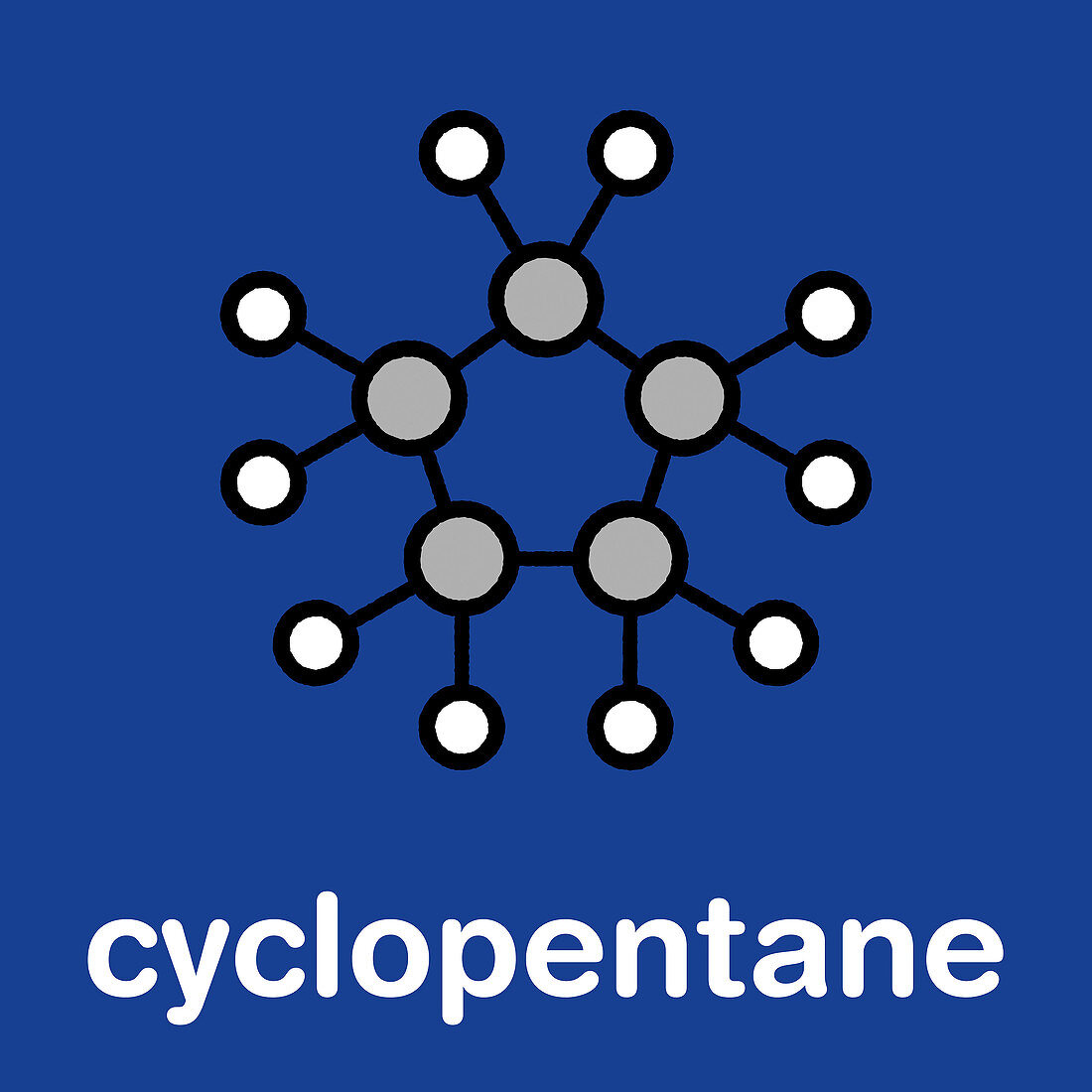 Cyclopentane cycloalkane molecule