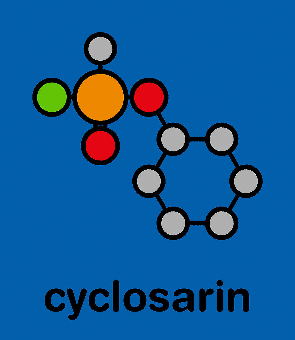 Cyclosarin nerve agent molecule