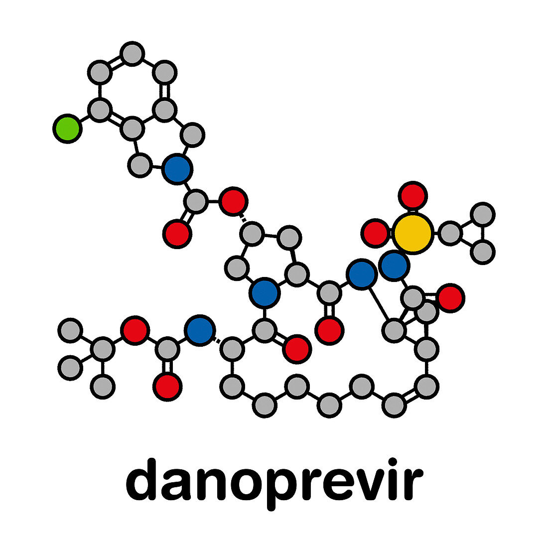 Danoprevir hepatitis C antiviral drug molecule