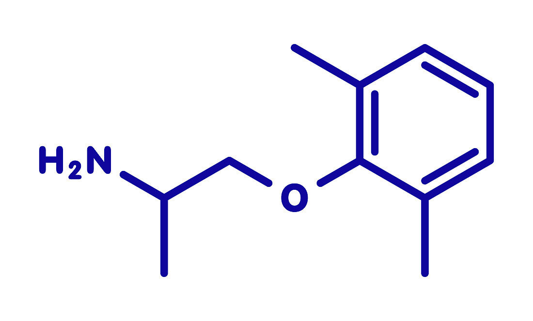 Mexiletine drug molecule