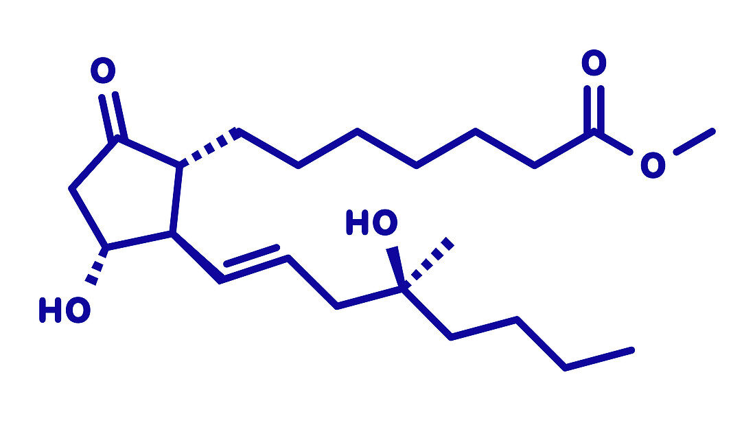 Misoprostol abortion inducing drug molecule