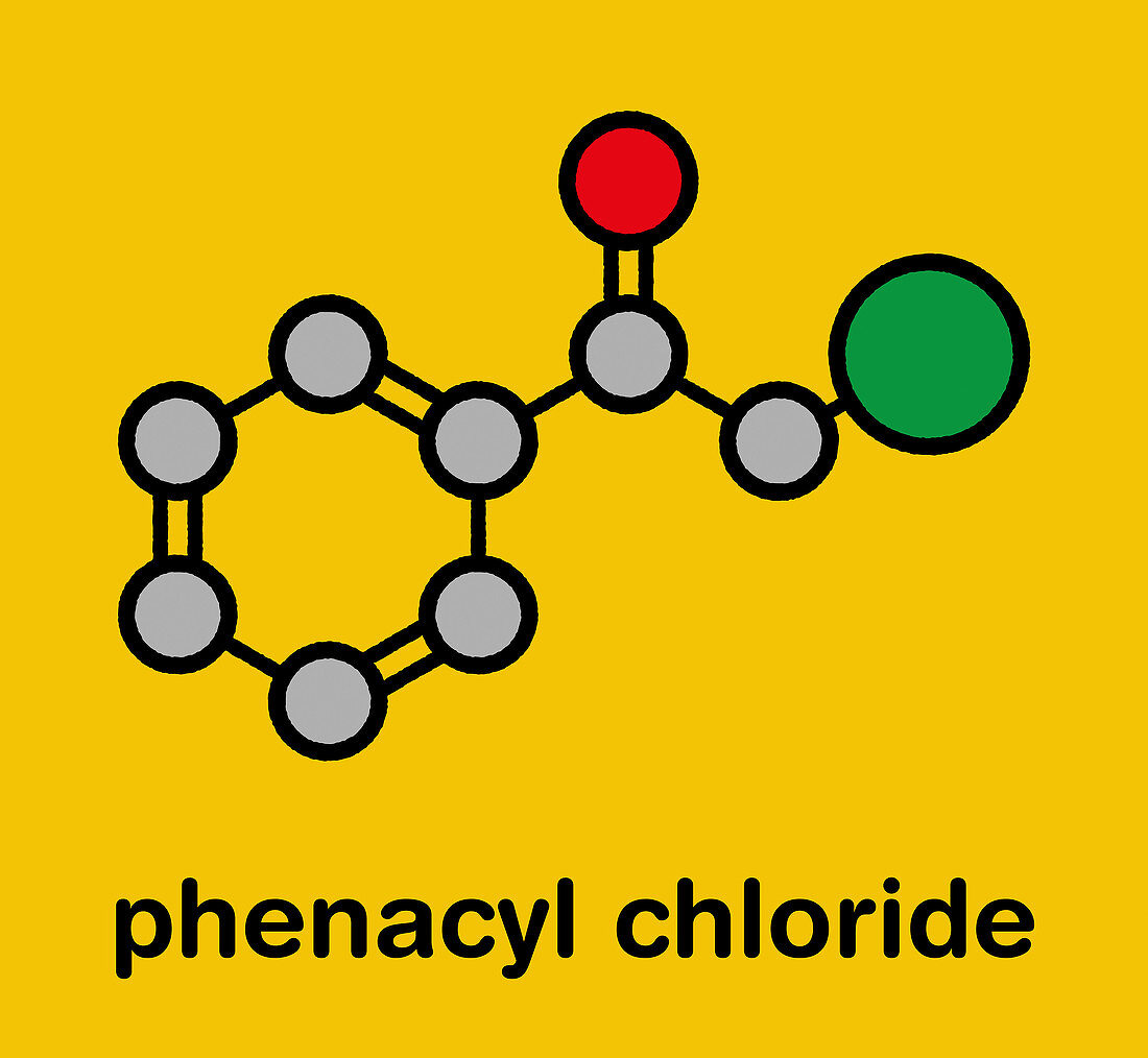 CN tear gas molecule