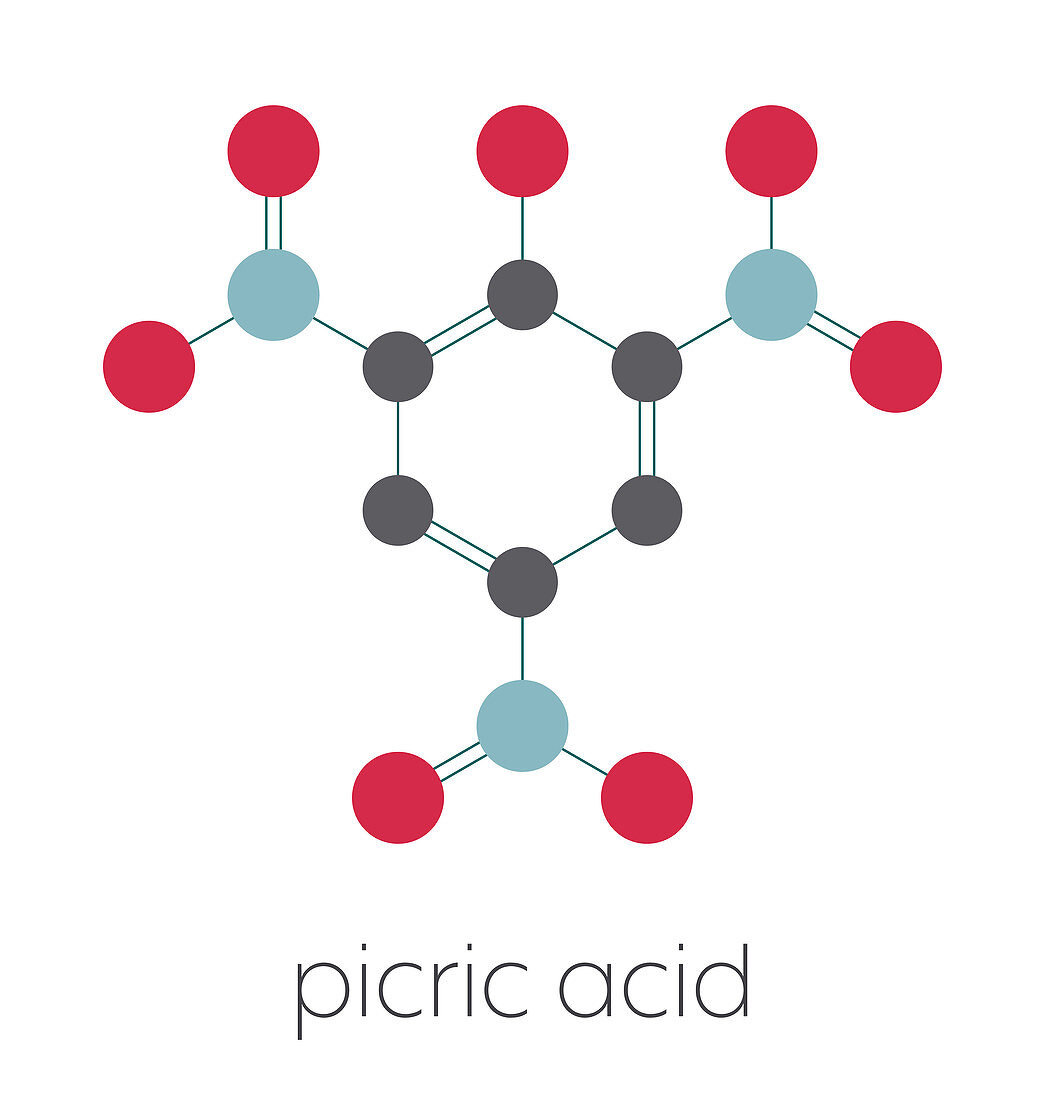 Picric acid explosive molecule