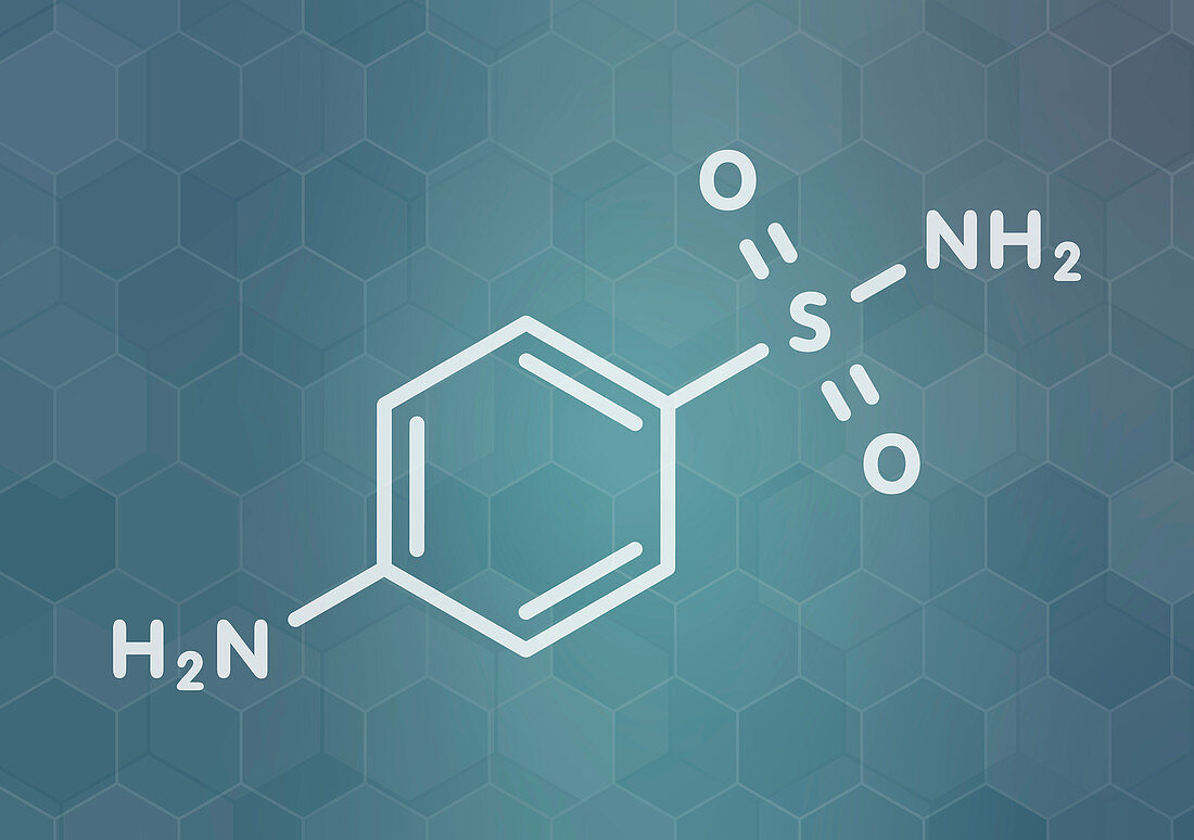 Sulfanilamide sulfonamide antibiotic molecule