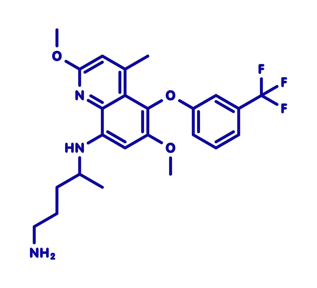 Tafenoquine malaria drug molecule
