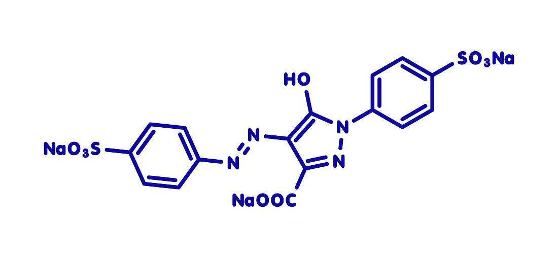 Tartrazine food dye molecule