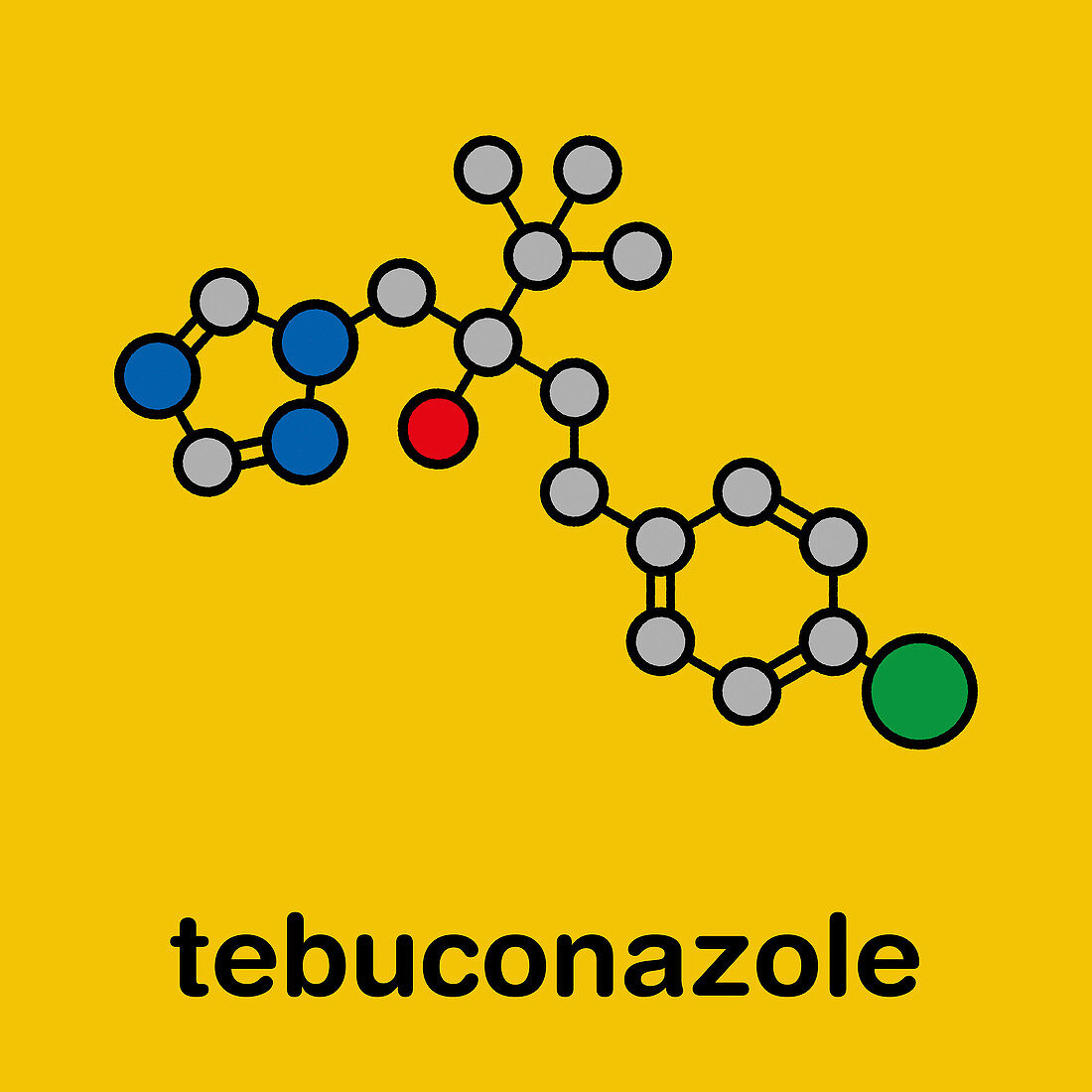 Tebuconazole fungicide molecule
