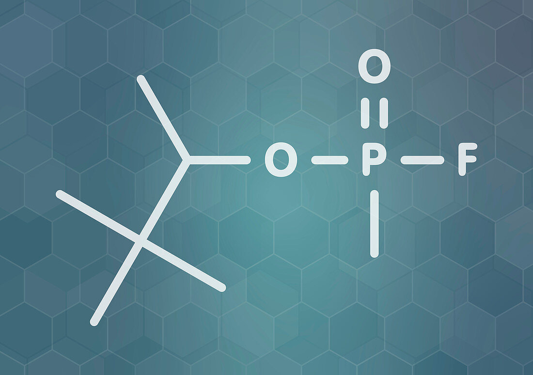 Soman nerve agent molecule