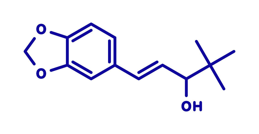 Stiripentol epilepsy drug molecule