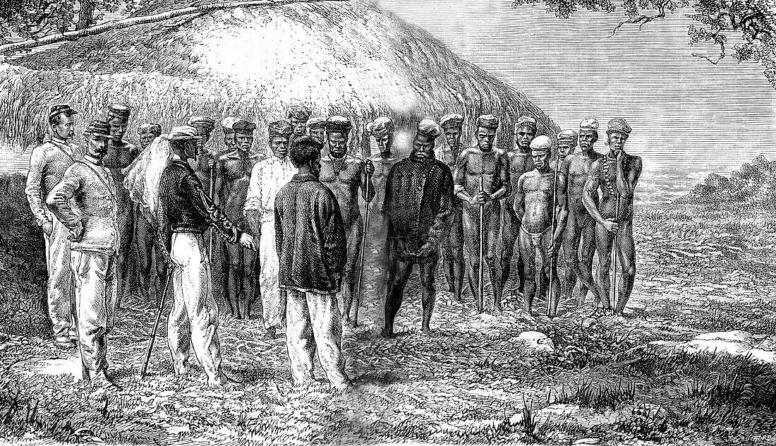 Tribal leader proclaimed on New Caledonia, 19th century