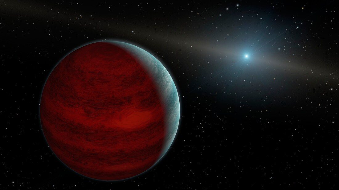 Rejuvenated gas giant planet, illustration