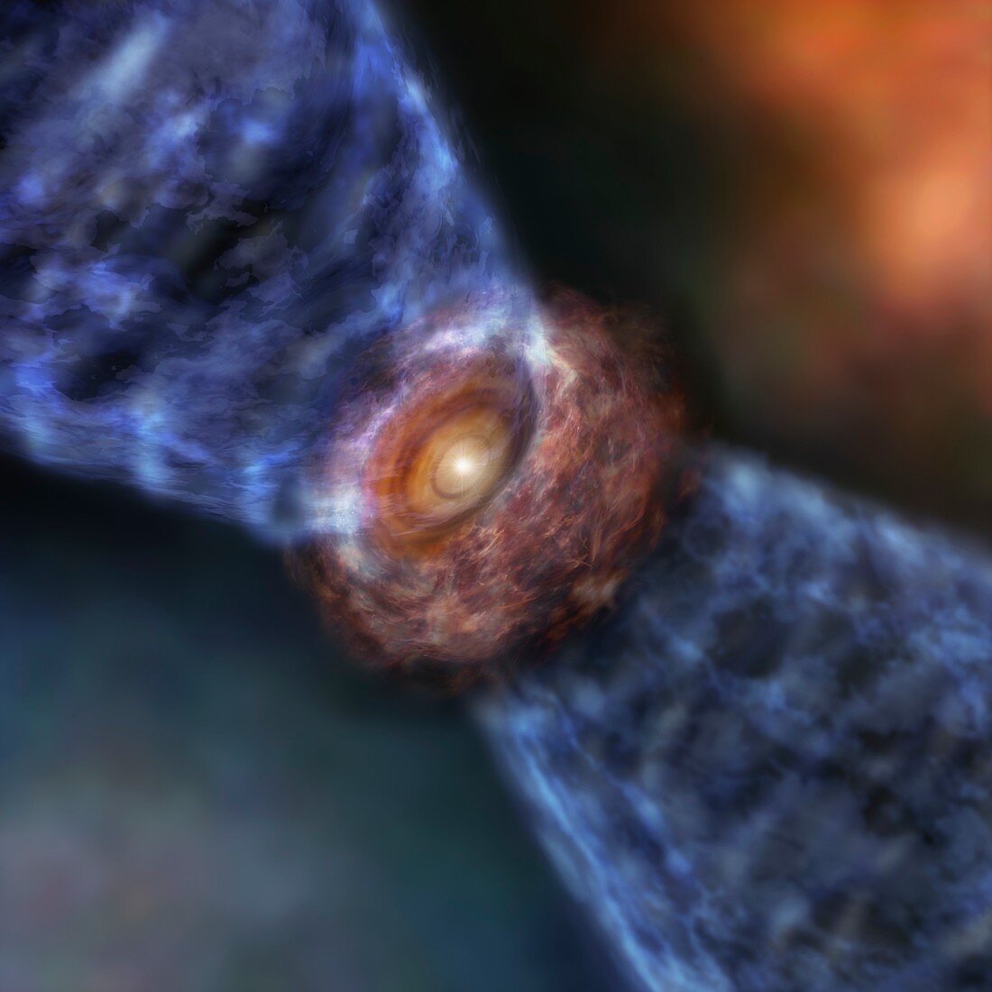 Orion Kleinmann-Low nebula, illustration