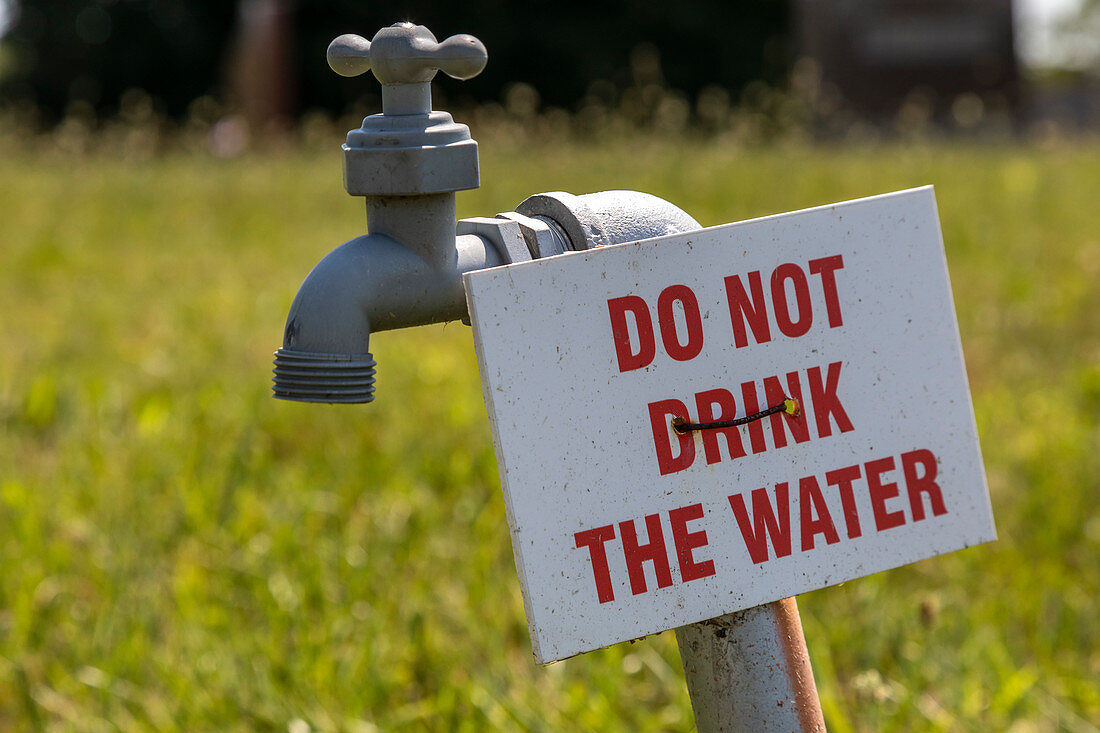 Water warning sign