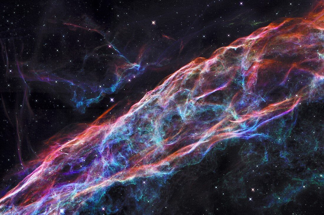 Veil Nebula supernova remnant, Hubble image