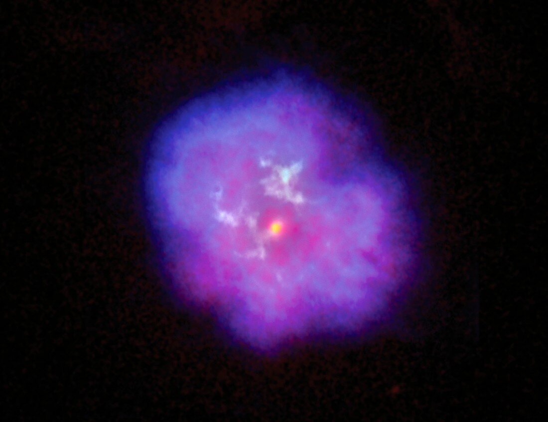 Pulsar wind nebula, X-ray and radio image
