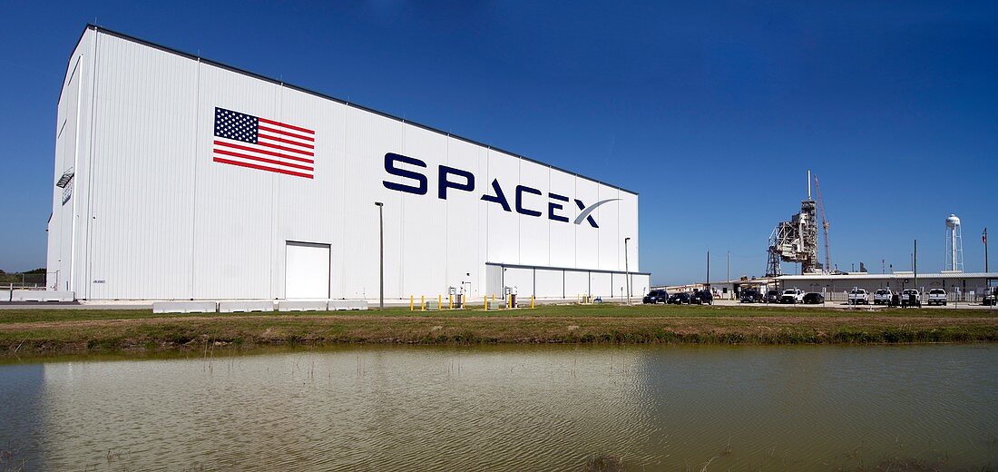 SpaceX rocket integration hall at KSC.