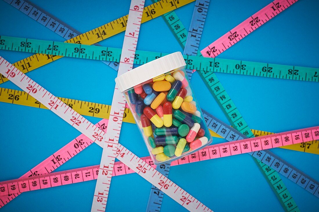 Slimming pills and tape measures