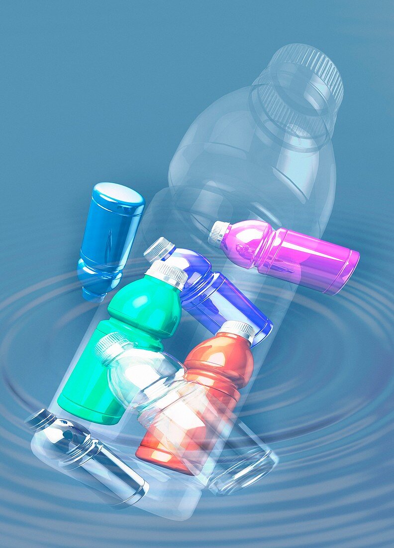 Plastic pollution, illustration