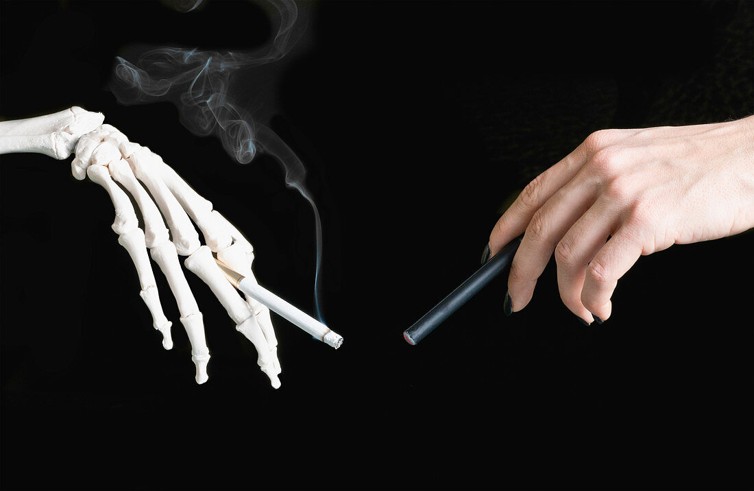 Health benefits of e-cigarettes, conceptual image