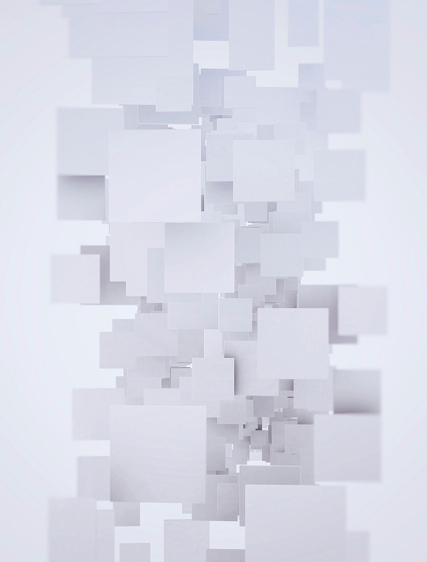 Abstract overlapping squares, illustration