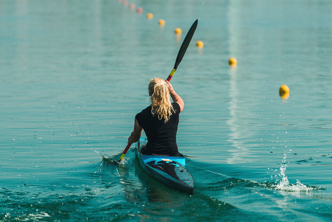 Female kayaker