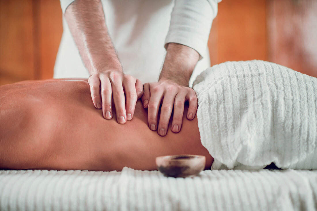 Woman having massage