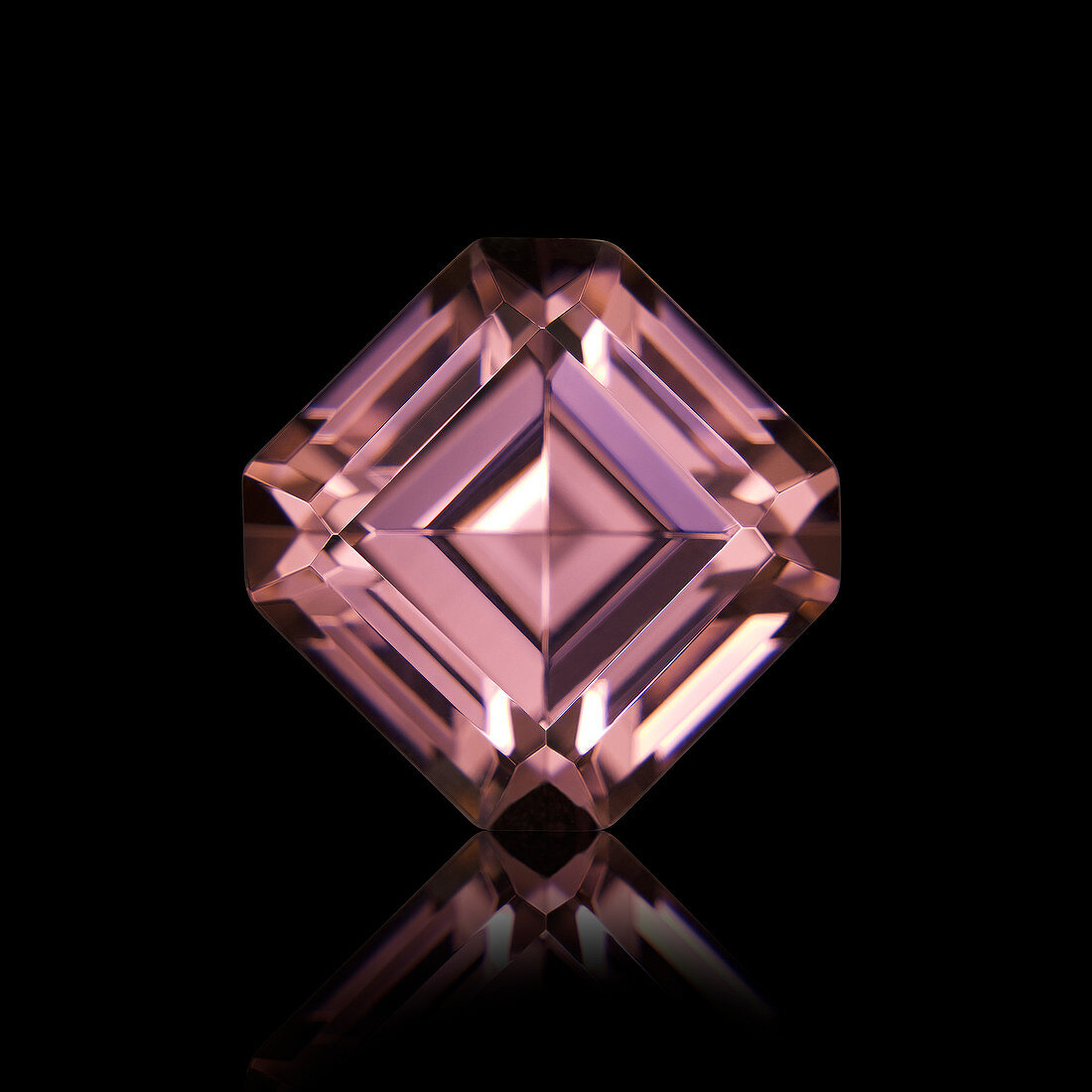 Emerald cut pink sapphire