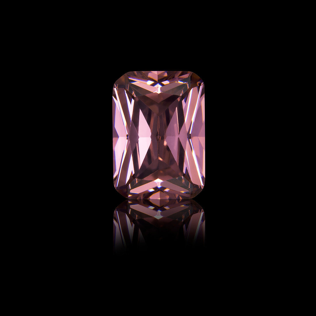 Radiant cut pink sapphire
